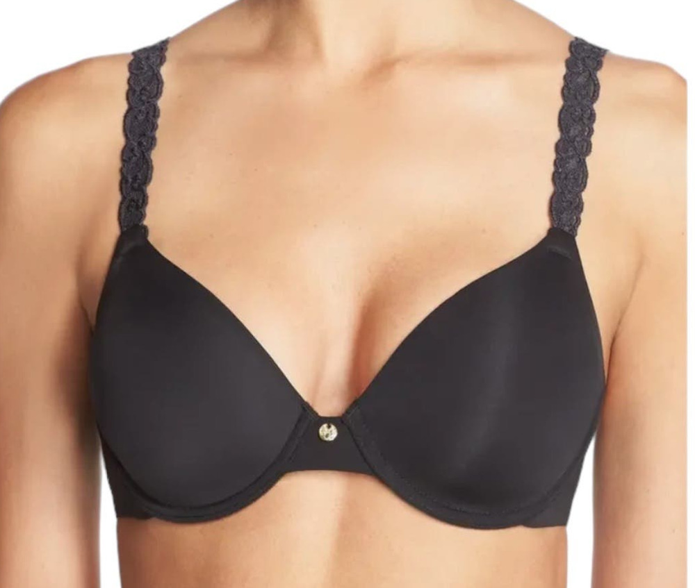 Natori T-shirt bra 732080 Pure Luxe underwire light black size 32DDD 32F